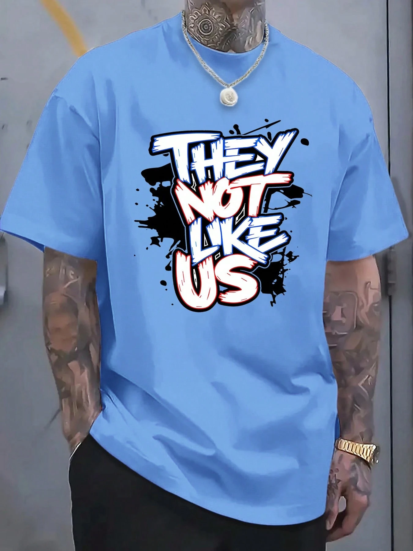 Men's Fashionable Summer Patterned Short-Sleeve T-Shirt, Cool And Stylish, With Unique Printed Designs. Suitable For Various Occasions, With A Wide Range Of Colors And Styles